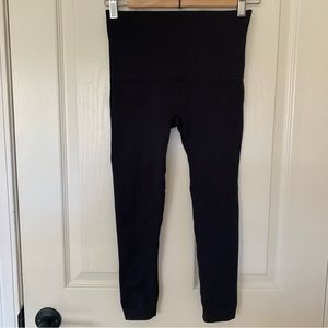 SPANX Look At Me Now Seamless Crop Leggings Black Medium